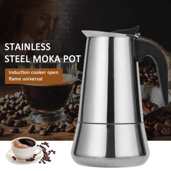 Stainless Steel Coffee Maker with Large Pot